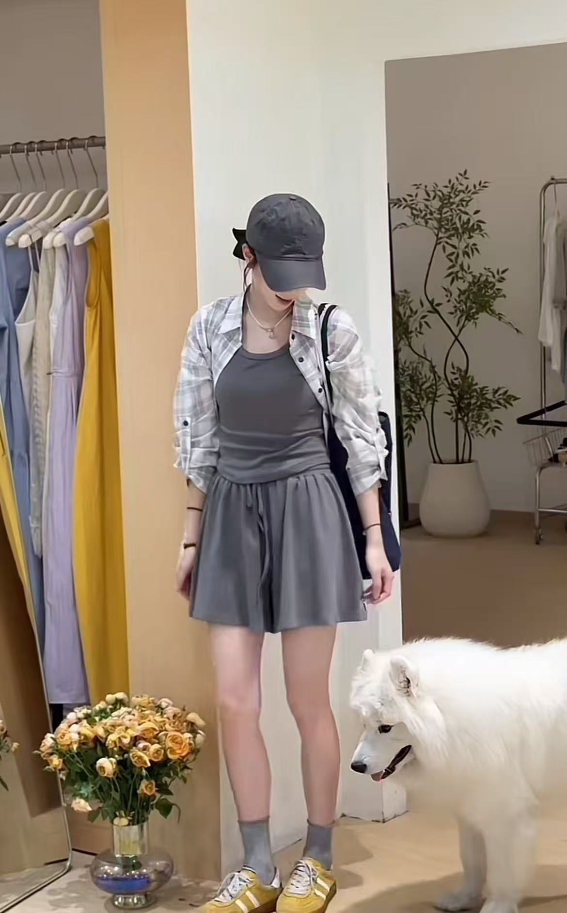 Korean Casual Summer Long Sleeve Shirt Vest High Waist Shorts Three Piece Set