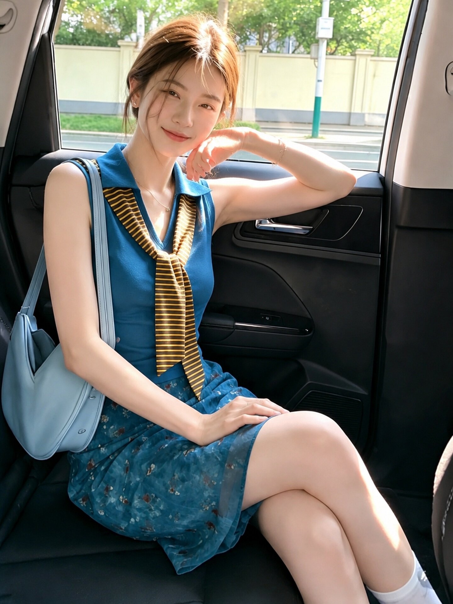 Blue Camisole Women's Top 2026 Summer Thai Style Cute Age-Reducing Fairy Knit - Image 3